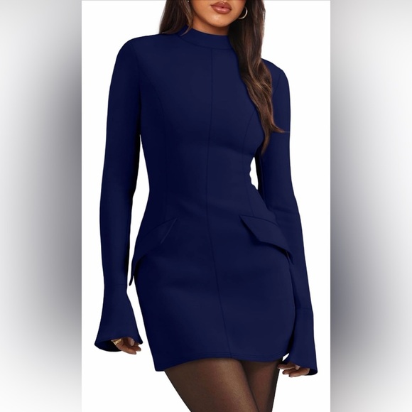 None Dresses & Skirts - 🆕Long Sleeve Mock Neck Basic Bodycon Mini Dress